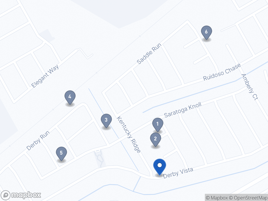 Map of the property with a numbered pin for each comparable
